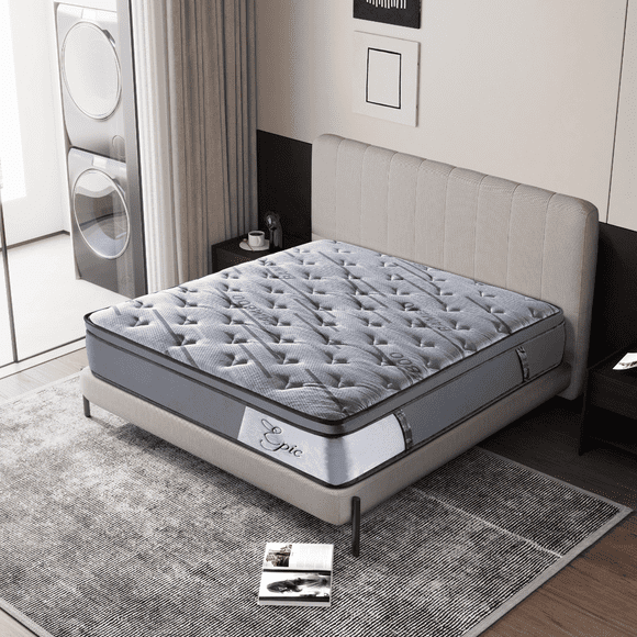LivinVeluris Double Mattress, 14 Inch Endy Mattress Double Bed in a Box, Gel Memory Foam Hybrid Mattress for Pressure Relief and Cooling Comfort, CertiPUR-US Certified Memory Foam Mattress