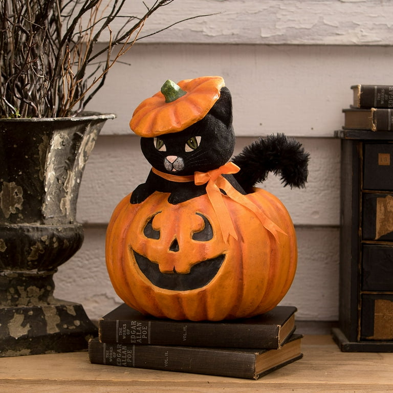 【レア】Bethany Lowe ハロウィン　猫　置物 Amazon.com: Bethany Lowe Halloween Kitty Binks with his Jack
