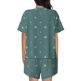 thumbnail image 6 of Pajamas For Women Set, Lattice Pattern No.909 Pj Lounge Sets For Women 2 Piece, Soft Short Sleeve Sleepwear, 6 of 8