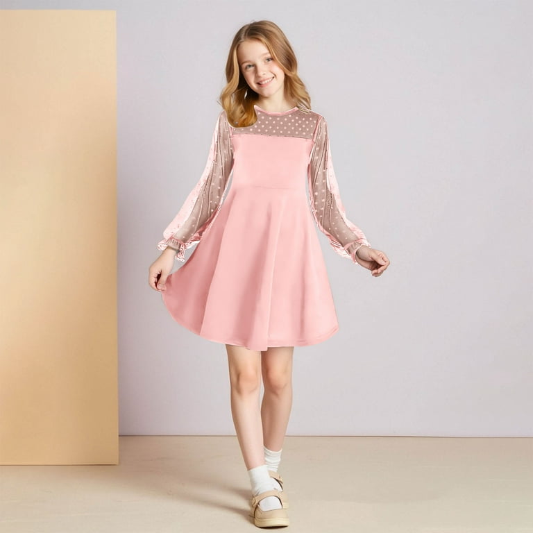 bbymog Girls Black Dress Long Sleeve A-Line Mesh Dresses Party Dance Graduation Dress for Girls Teen Girl Clothes Pink B 10 Years - Walmart.com bbymog Girls Black Dress Long Sleeve A-Line Mesh Dresses Party Dance Graduation Dress for Girls Teen Girl Clothes Pink B 10 Years - Walmart.com