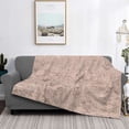 thumbnail image 6 of Throw Blanket for Couch - Rose Gold Marble Texture Soft Comfy Lightweight Cozy Warm Throw Blanket, Fuzzy Plush Flannel Blanket & Throws for Sofa and Bed All Season, 6 of 8