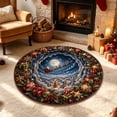 thumbnail image 4 of 3D Illusion Christmas Doormat – 23.62in Round Non-Slip Polyester Mat, Absorbent & Easy Clean, for Front Door Kitchen Bathroom Holiday Decor, 4 of 6