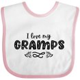 thumbnail image 3 of Inktastic I Love My Gramps with Hearts Boys or Girls Baby Bib, 3 of 4