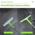 thumbnail image 2 of 2 in 1 Window Cleaner Shower Squeegee with 12" Durable Squeegee,57.8" Long Handle,160°Rotatable Window Squeegee(green), 2 of 5