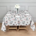 thumbnail image 3 of White Cow Milk Jar Pattern Square Tablecloth,Waterproof Square Table Cover,Wipeable Spillproof Washable Table Cover for Home Kitchen Party Decor 42"X42"(107x107cm), 3 of 6