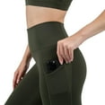 thumbnail image 5 of YITTY Active Women's Ultraluxe High-Waist Pocket Legging, Athleisure, 4-Way-Stretch, Dark Olive , XL, Short | 25" Inseam, 5 of 7