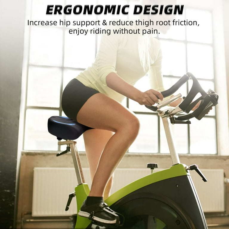CDYWD Oversized Bike Seat Extra Wide Soft Cushion for Men Women Suitable for Peloton Exercise City Ebike Walmart