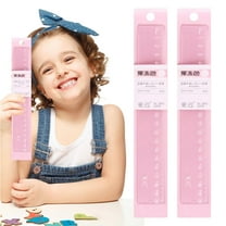 Denhf 2Pc Creative Jelly-Colored Clear Ruler, 8 Inch Plastic Ruler with Millimeter and Centimeters, Transparent Rulers for Home Office Supplies, Math Classroom Must Haves, 20cm, Pink