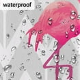 thumbnail image 6 of Striped Flamingo Summer Shower Curtain for Bathroom Shower Curtain Set with 12 Hooks Waterproof Fabric Bath Curtain for Bathtub Restroom Decor, 72 X 72 in, 6 of 6
