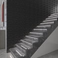 thumbnail image 6 of 33 Pack 3D Wall Pane l Diamond for Interior Wall Décor, PVC Flower Textured Wall Panels for Living Room Lobby Bedroom Hotel Office, Black, 12''x12'' Cover 32.Sq.Ft., 6 of 6