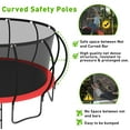 thumbnail image 5 of Jump Into Fun Trampoline 8 10 12 14 15 16FT, Trampoline with Enclosure, Basketball Hoop, Swing and Wind Stakes, 1500LBS Trampoline for 3-4 Adults/ 7-8 Kids, Outdoor Galvanized Spray Trampoline, 5 of 8