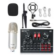 thumbnail image 1 of Wireless Karaoke Microphone Tripod WXH1000&amp;BM900 USB Sound Card V8XPRO Professional Studio Condenser Microphone For PC Phone MIC, 1 of 7