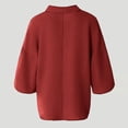 thumbnail image 6 of Warop Women's Solid Loose Fit V Neck 3/4 Sleeve Top Casual Lightweight Pullover Blouse Tunic for Daily Office Wear, 6 of 9
