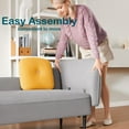 thumbnail image 3 of LINSY HOME Loveseat Sofa Couch with Side Table for Living Room, Bedroom, Apartment and Small Space, Easy Assembly, Gray, 3 of 10
