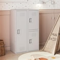 thumbnail image 4 of Casey Kids Stackable Mini Metal Storage Locker, Dove Gray, 4 of 9
