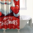thumbnail image 4 of Red Christmas Bath Curtain,Rustic Farmhouse Holiday New Year Bathroom Curtain Elegant Bathroom Curtains for Home Bathroom Decor Christmas, 4 of 5