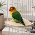 thumbnail image 5 of Parrot Cage Corner Platform Perch Stand Wooden Resting Shelf with Metal Mounting Hardware for Birds Parakeets Cockatiels, 5 of 5