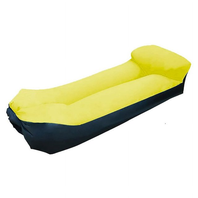 POINTERTECK 1 Pack 92.5” X 27.5” Pillow Inflatable Lounger Air Sofa With the Squared Headrest Waterproof Ripstop Nylon for Pool Float Beach Festival Backyard and Outdoor Use Lightweig