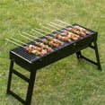 thumbnail image 4 of Gardenised Portable Standing Charcoal Grill Foldable Stainless Steel BBQ for Camping Backyard Tailgating Hiking Picnic Travel Beach Party Garden Gathering Poolside Cooking Skewers & Outdoor Barbecue, 4 of 6