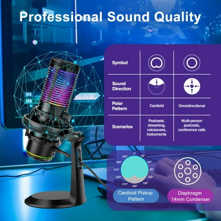TSV Professional Handheld Microphone, 2pcs Wired Dynamic Microphones, Portable Dynamic Mic System With 10ft Cable, 1/4" Socket for Karaoke Singing Machine, Speaker, Amp, Mixer, Speech, Wedding