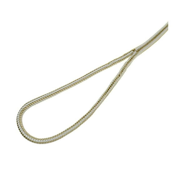 Premium Double Braid Nylon Dock Line with Eye Splice, 1/2" x 25' Boat Rope Docking Line,Gold Mooring Rope Dockline for Boat Kayak