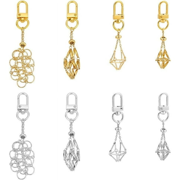 Crystal Holder Necklaces Handmade Crystal Necklace Holder Adjustable Empty Stone Holder Necklace Crystal Cage Holder Pendants Stainless Steel for Women