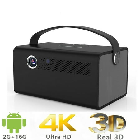 2019 New V7 DLP 3D 8600 Lumens Home Theater Projector 1280x800P WIFI HD 4K Video Cinema HDMI for iPhone iPad Android (The Best Home Cinema System 2019)