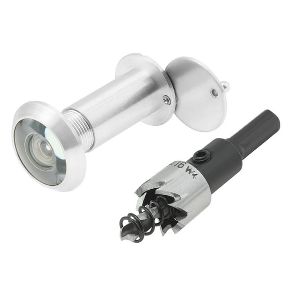 0.63inch 200 Degree Door Viewer Peephole Drill Bit Set for 1.33inch to 2.3inch Door Thickness Home / Office / Hotel with Rotating Privacy Cover, HD Optical Glass Lens Security Peek Peep Holes