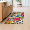 thumbnail image 3 of My Magic Carpet 3'x5' Machine Washable Non-Slip Kitchen Entryway Area Rug - Floral Bloom Multicolor, 3 of 6