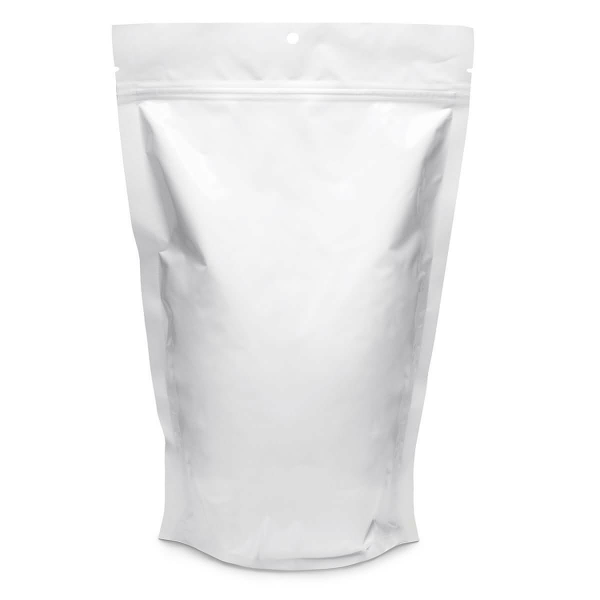 100 pcs 7.5"x11.5" Mylar White Aluminum Foil Resealable Stand Up Bags