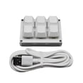 thumbnail image 1 of Methold Teclado para juegos de 6 botones para el hogar, Mini teclado USB portátil, copia a prueba de polvo, teclado programable, accesorios para Videojuegos y accesorios Blanco, 1 of 6