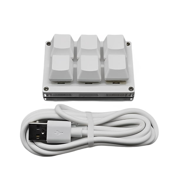 Sidaley Teclado mecánico para juegos de oficina, Mini teclado USB, a prueba de polvo, teclado programable, accesorios para PC de Videojuegos y accesorios Blanco