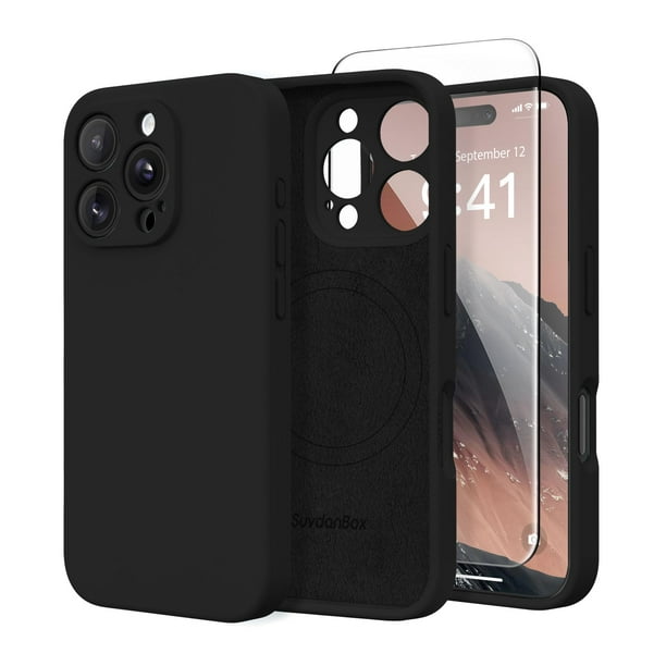 Funda magnética SuydanBox para iPhone 16 Pro 6.3 negra
