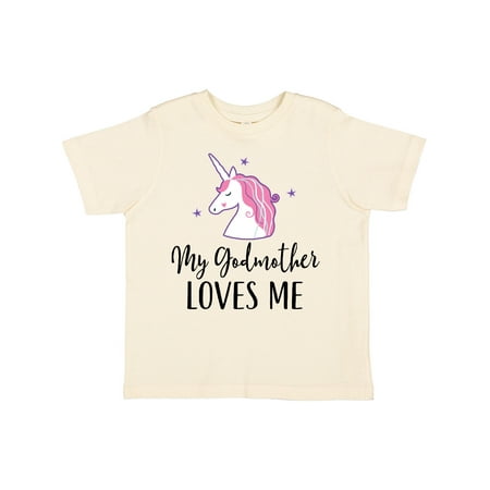 

Inktastic My Godmother Loves Me Unicorn Gift Toddler Toddler Girl T-Shirt