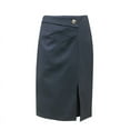 thumbnail image 3 of Slit straight tube suit skirt skirt Women's black professional pants spring and fall new mid-length skirt high Fanny pack hip skirt work skirt, 3 of 9
