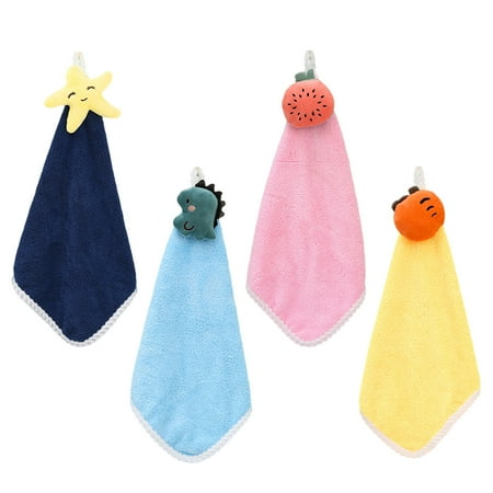 

4Pcs Coral Fleece Towel for Household Kitchen Water Absorption Towels Small Hand Towels