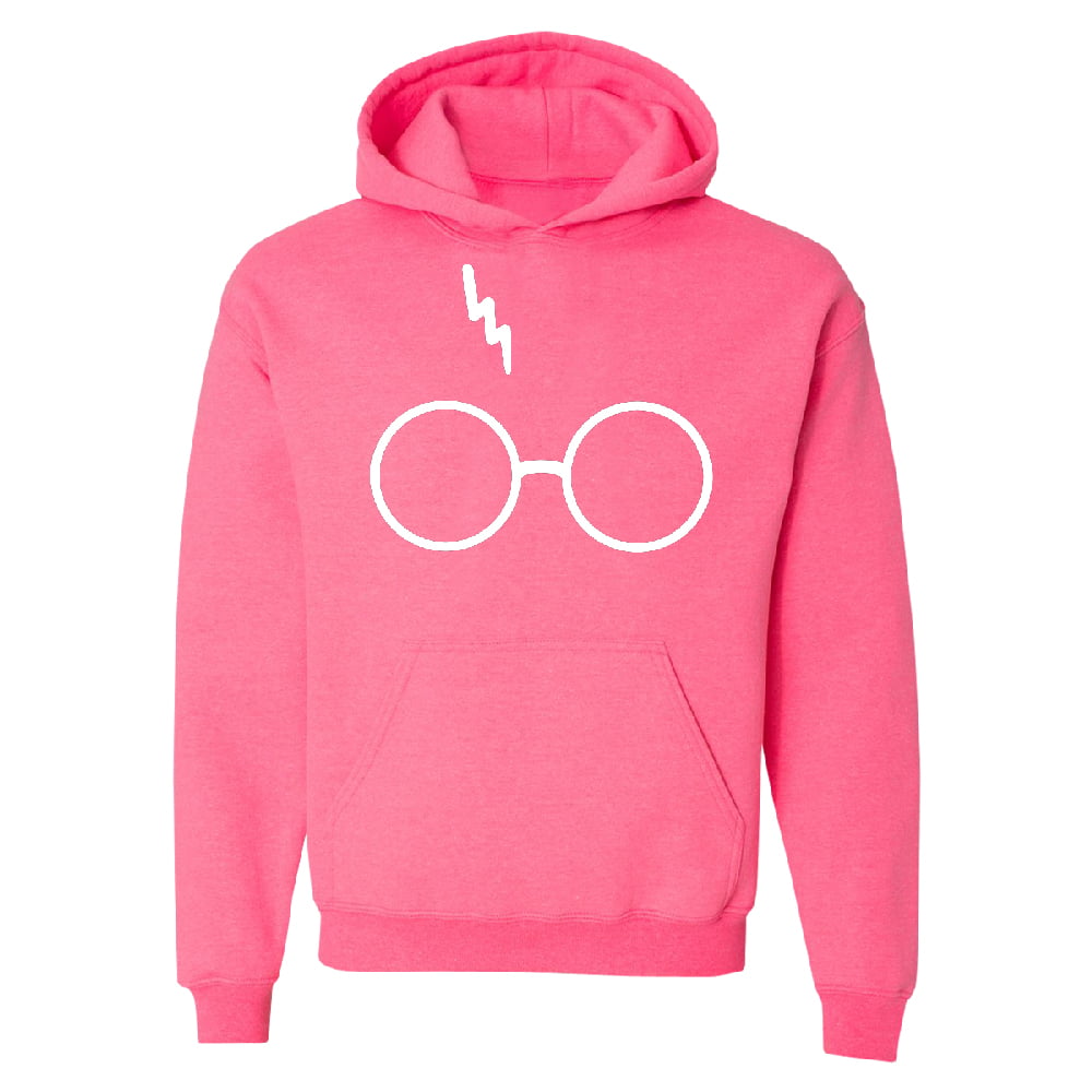Harry Potter Glasses Hoodie Hogwarts Pullover Distressed Hooded Gryffindor Top 