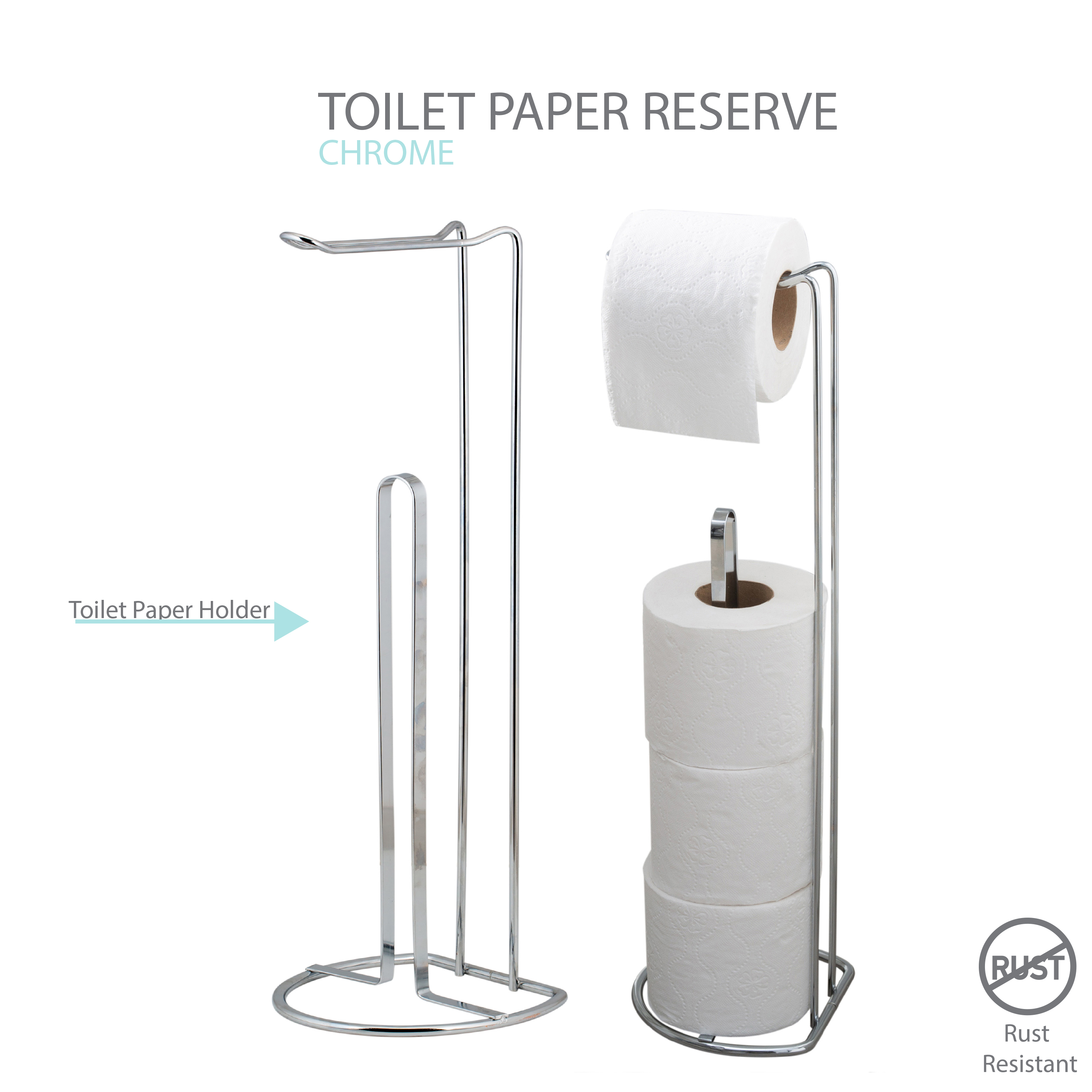 Bath Bliss Toilet Paper Reserve and Dispenser in Chrome