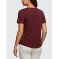 thumbnail image 2 of CRZ YOGA Pima Cotton Crewneck T-Shirts for Women Workout Casual Yoga Athletic Short Sleeve Shirts Soft Tops, 2 of 5