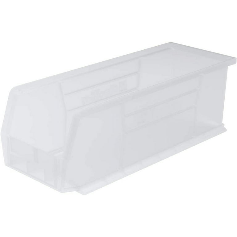 Akro-Mils Stackable Storage Bins, AkroBins Stacking Organizer, 15x5x5,  Clear, 12-Pack