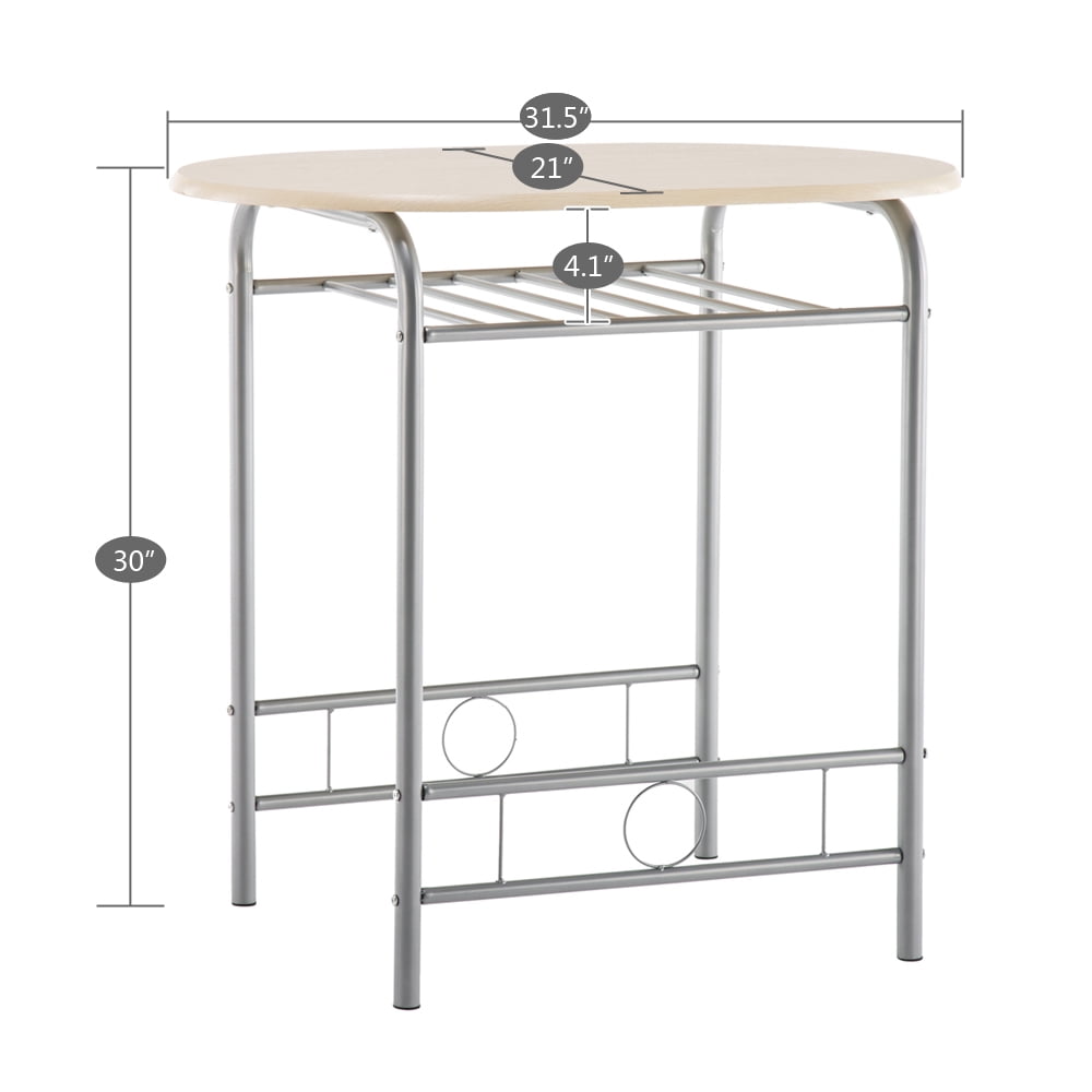 Lowestbest Dining Table Set, 3 Piece Dining Room Table Set, PVC Breakfast Table Lowestbest Dining Table Set, 3 Piece Dining Room Table Set, PVC Breakfast Table