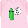thumbnail image 4 of Inktastic Just Dill with It Chill Dill Pickle in Sunglasses Boys or Girls Long Sleeve Baby Bodysuit, 4 of 5