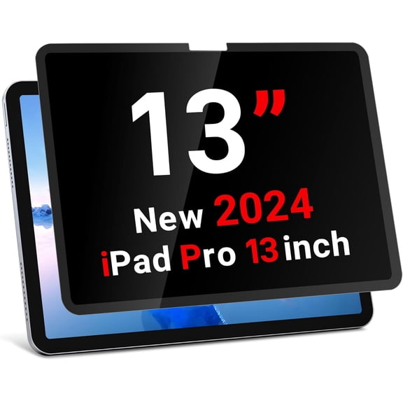 IPad Pro 13 Inch M4 Privacy Screen, Removable and Reusable Ipad pro 13 Inch 2024 Privacy Screen, 30- Degree Anti-Spy Privacy Filter, Anti-Glare, Blue Ray Reduction, Matte Finish