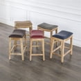 thumbnail image 6 of Elmo Bonded Leather Counter Stool Weathered Smoke Legs, Vintage Gray, 6 of 7