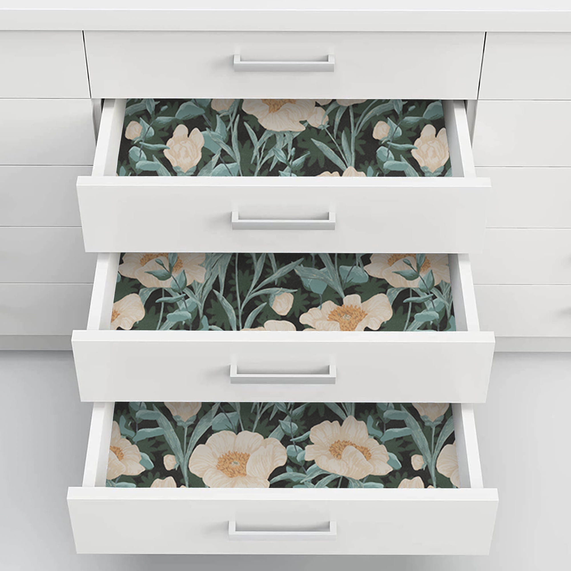 Abyssaly Floral Peel and Stick Wallpaper 17.5-in x 118-in Self-Adhesive Removable Wallpaper