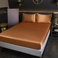 thumbnail image 1 of Size Fitted Sheet Satin Bed Sheet Deep Pocket Up To 16 Inch Brushed Microfiber Wrinkle Free Breathable Hotel Quality For Hot Sleepers Ni, 1 of 6