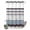 Blue, variant on No Hook Shower Curtain, Grey Stripes Abstract Shower Curtains for Bathroom with See Through Top Window, Geometric Spring Flowers Country Waterproof & Washable Bath Curtain Stand Up Stall 36"x72"
