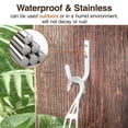 thumbnail image 5 of 5 Pack Towel Hooks, Stainless Steel Wall Hanger, Clutter-Free Hooks for Hanging Towels, Coats, Robes, Clothes, Hats & Bags, 22LB, White, 5 of 6
