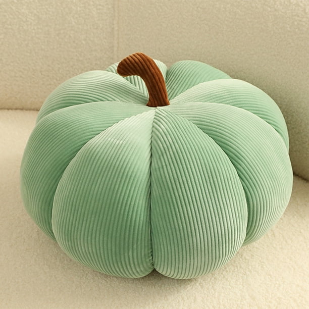 Almohadas decorativas de calabaza de otoño en forma de calabaza, juguetes de calabaza, almohadas para lanzar, juguete de cojín de calabaza en forma de peluche, cojín de calabaza colorida 18cm - Amaril