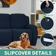 thumbnail image 4 of Stretch Recliner Slipcover Latest Jacquard Recliner Chair Cover with Side Pocket Anti-Slip Fitted Recliner Cover Couch Furniture Protector with Elastic Bottom, 4 of 5